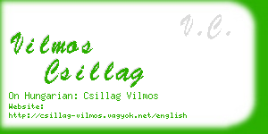 vilmos csillag business card